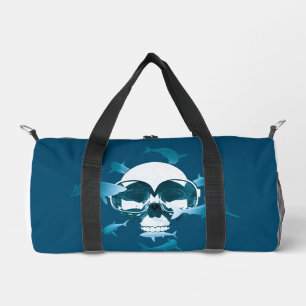 Scuba Diving Skull and Sharks Duffle Bag