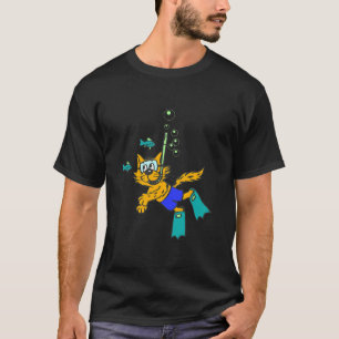Scuba Diving Snorkelling Cat Colourful Fishes Air T-Shirt
