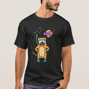 Scuba Diving Snorkelling Cat Fish Fuzzy Bubbles I T-Shirt