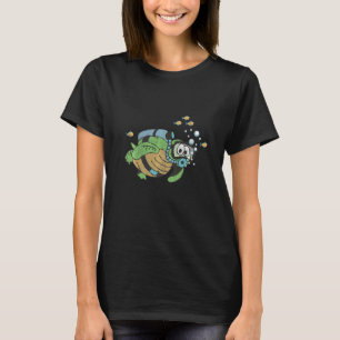 Scuba Diving Snorkelling Turtle Fish Tortoise Ocea T-Shirt