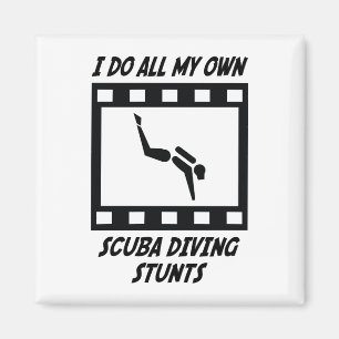 Scuba Diving Stunts Magnet
