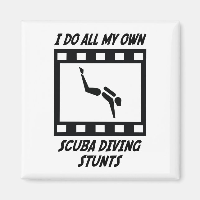 Scuba Diving Stunts Magnet (Front)