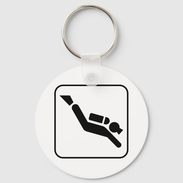 Scuba Diving Symbol Keychain (Front)