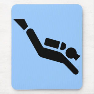 Scuba Diving Symbol Mousepad