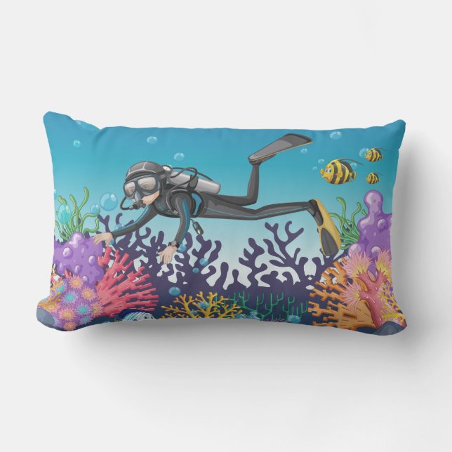 Scuba Diving throw pillows (Front)