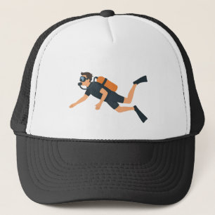 Scuba diving trucker hat