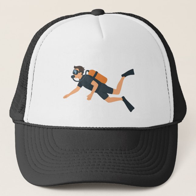 Scuba diving trucker hat (Front)