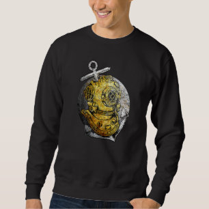 Scuba Diving Vintage Helmet Diver Sweatshirt