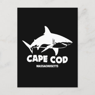 Scuba Diving With great White Sharks - Cape Cod Postcard