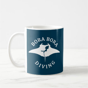Scuba Diving With Manta Rays At Bora Bora Coffee Mug