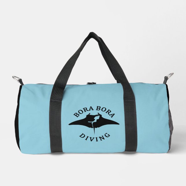 Scuba Diving With Manta Rays At Bora Bora Duffle Bag (Front)