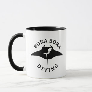 Scuba Diving With Manta Rays At Bora Bora Mug