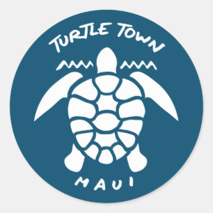 Scuba Diving With Sea Turtles - Turtle Town Maui Classic Round Sticker