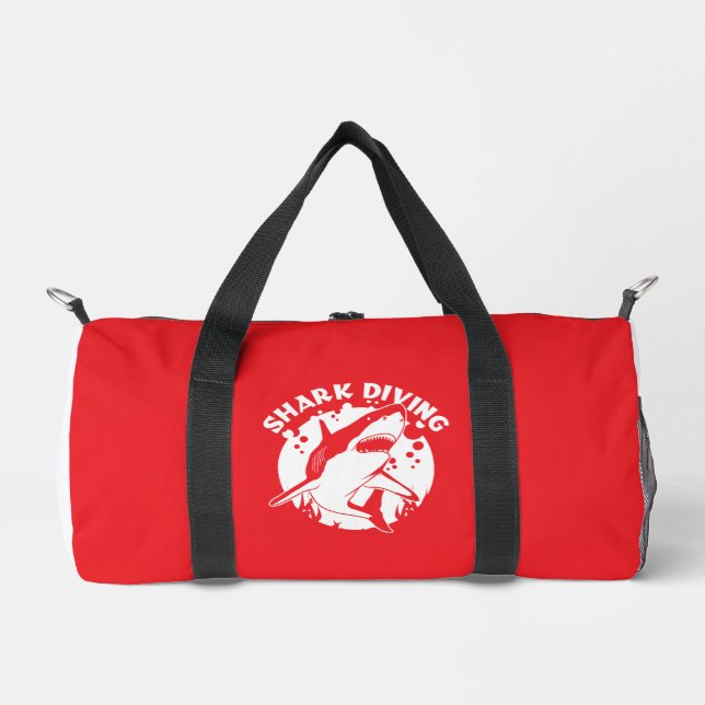 Scuba Diving With Sharks Duffle Bag (Front)