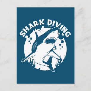 Scuba Diving With Sharks Postcard