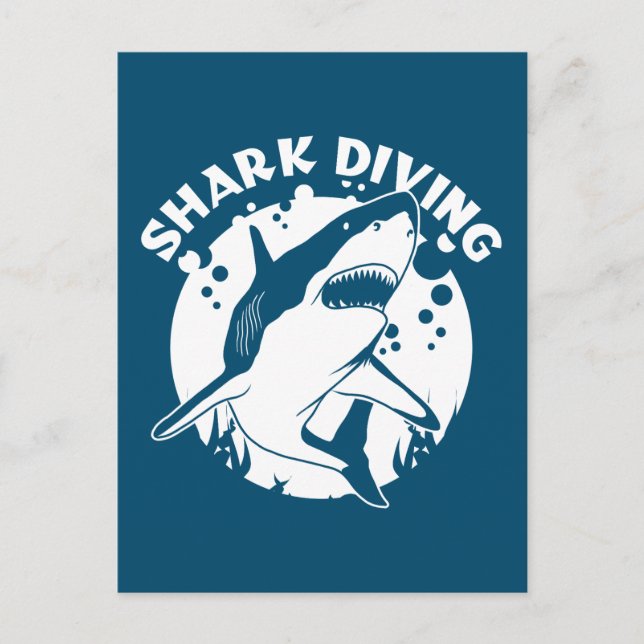 Scuba Diving With Sharks Postcard (Front)