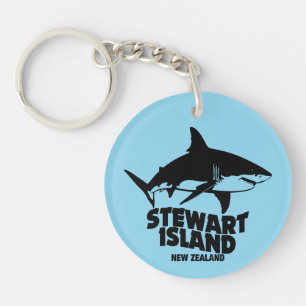 Scuba Diving With Sharks - Stewart Island Key Ring