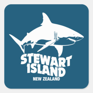 Scuba Diving With Sharks - Stewart Island Square Sticker