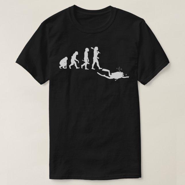 Scuba Evolution Funny Scuba Diving Evolution  T-Shirt (Design Front)