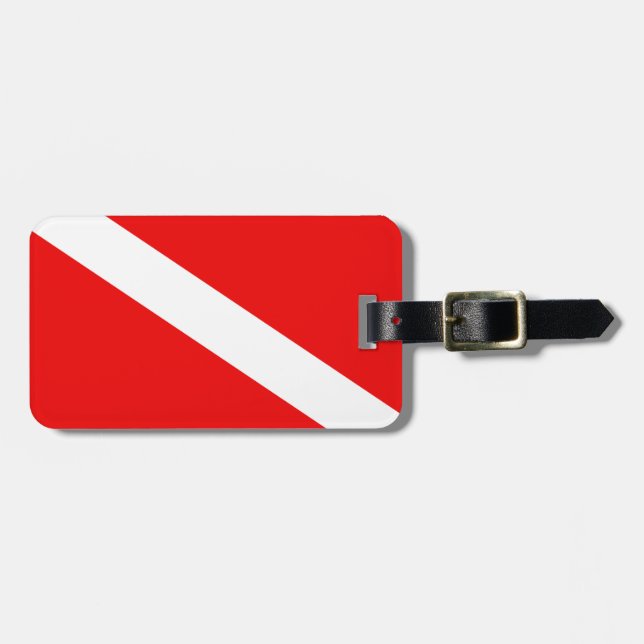 Scuba Flag Luggage Tag (Front Horizontal)