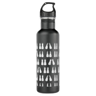 Scuba Flippers Black and White Pattern 710 Ml Water Bottle