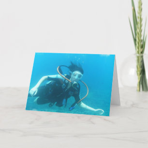Scuba Girl  Greeting Cards