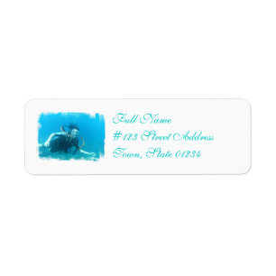 Scuba Girl Mailing Labels