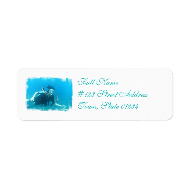 Scuba Girl Mailing Labels (Front)