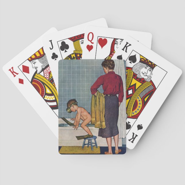 Scuba in the Tub Playing Cards (Back)
