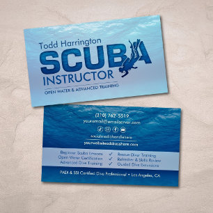 Scuba Instructor - Dive coach Business Card