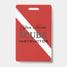 SCUBA INSTRUCTOR TAG FOR EXPERIENCED DIVERS