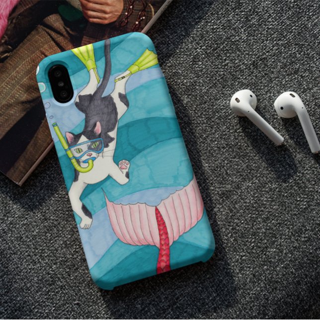 Scuba Kitty Phone Case (Creator Uploaded)