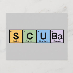 Scuba made of Elements Postcard