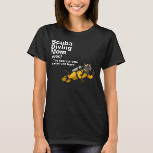 Scuba Mom Siamese Cat Diver T-Shirt