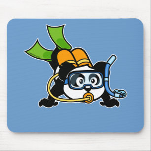 Scuba Panda Mouse Pad