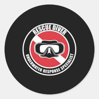 Scuba Rescue Diver Classic Round Sticker