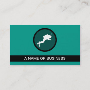 scuba sea green bubble business card