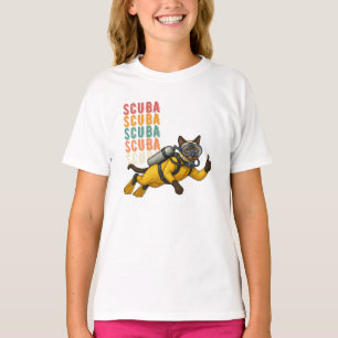 Scuba Siamese Cat Diver T-Shirt