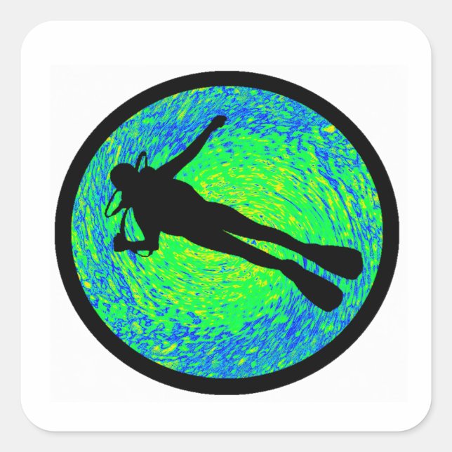 SCUBA SO REAL SQUARE STICKER (Front)