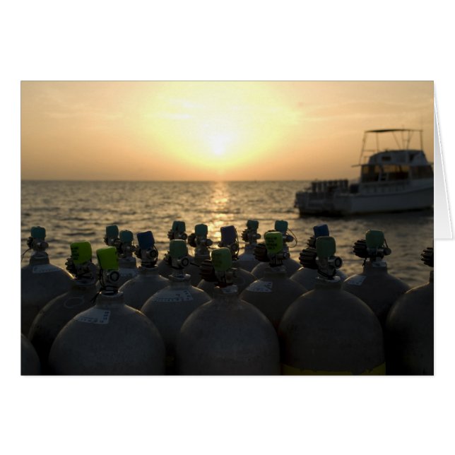 Scuba Tanks and Dive Boat (Front Horizontal)