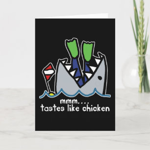 Scuba Tastes Chicken Shark Card