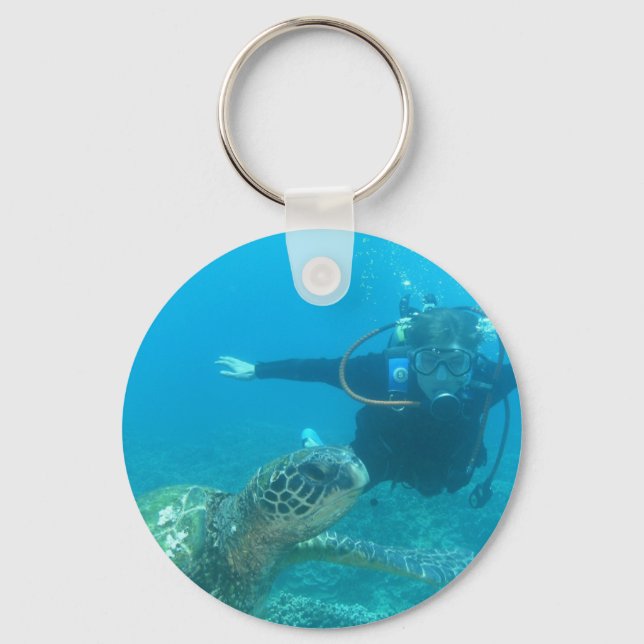 Scuba Underwater Life Keychain (Front)