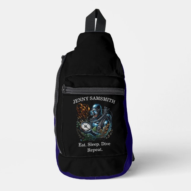 Scuba Vibes: Dive Into Adventure! Sling Bag (Front)