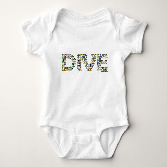 Scubadorable DIVE Baby Bodysuit (Front)