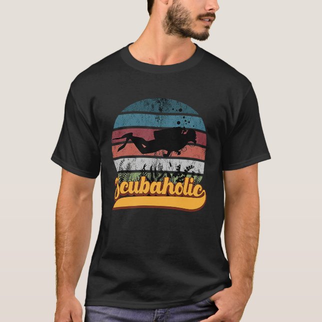 Scubaholic Scuba Diver Diving Divemaster T-Shirt (Front)