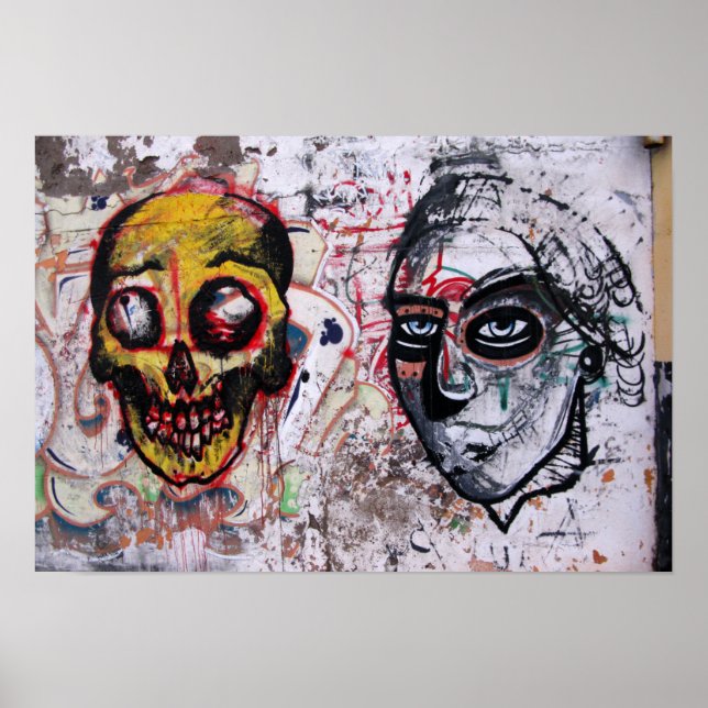 Scull Street Art of Las Palmas Poster (Front)