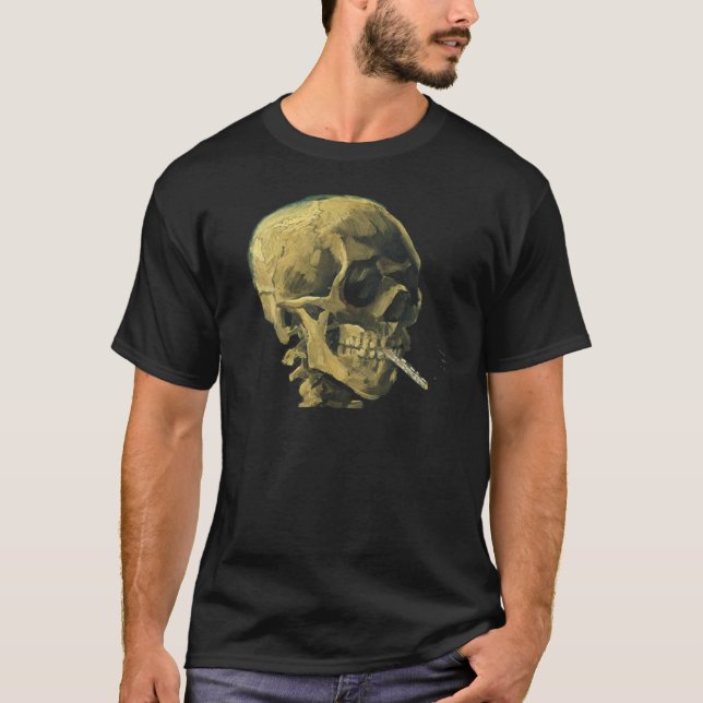 Scull with Cigarette T-Shirt (Front)