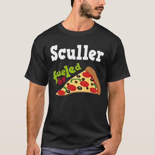 Sculler (Funny) Pizza T Shirt (Front)