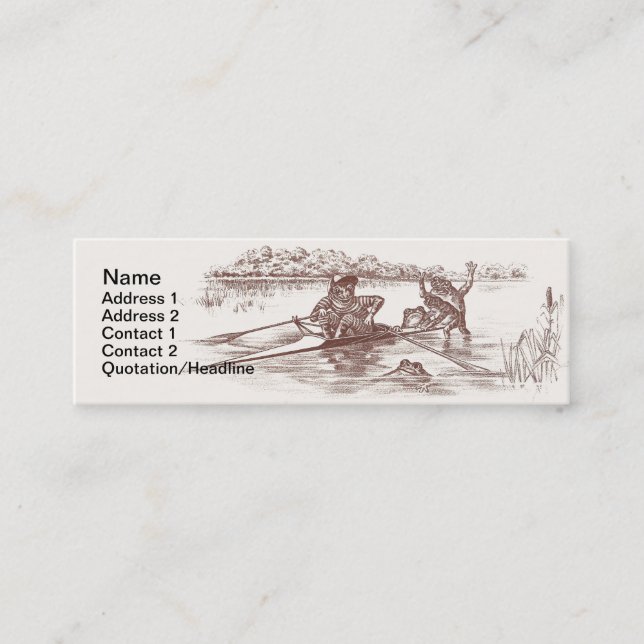 Sculling Frogs Mini Business Card (Front)