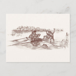 Sculling Frogs Postcard